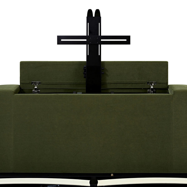 Hadley Moss Green Velvet Ottoman TV Bed - daals