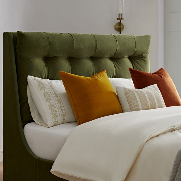 Hadley Moss Green Velvet Ottoman TV Bed - daals