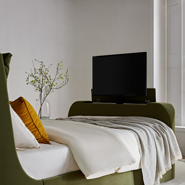 Hadley Moss Green Velvet Ottoman TV Bed - daals