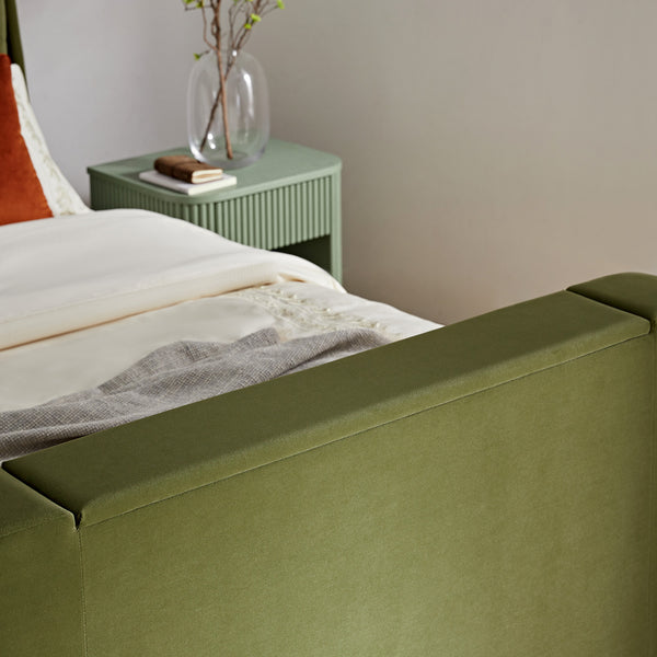 Hadley Moss Green Velvet Ottoman TV Bed - daals