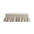 Celeste Ruffled Skirt Upholstered Storage Bench, Beige Gingham