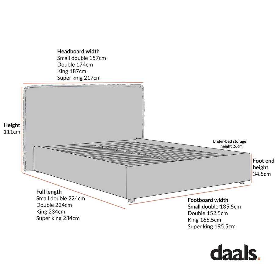 Celeste Upholstered Storage Bed with Ruffled Headboard, Brick Gingham - daals