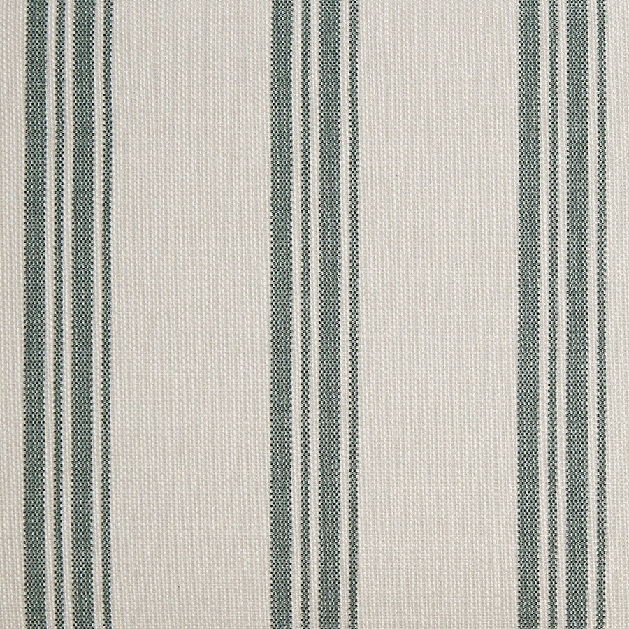 Celeste Upholstered Storage Bed with Ruffled Headboard, Laurel Green Stripe