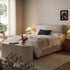 Kricia Upholstered Storage Bed with Pillow Headboard, Oatmeal Chevron - daals