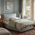 Kricia Upholstered Storage Bed with Pillow Headboard, Slate Blue Chevron - daals