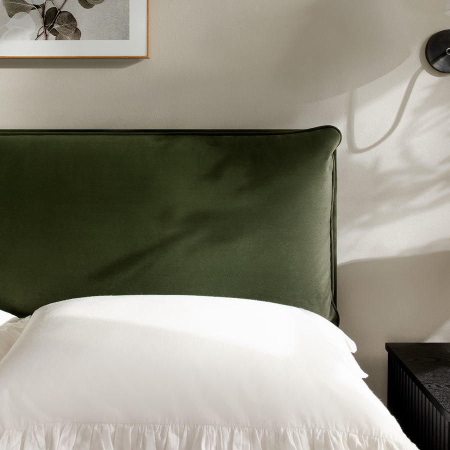 Kricia Upholstered Storage Bed with Pillow Headboard, Moss Green Velvet