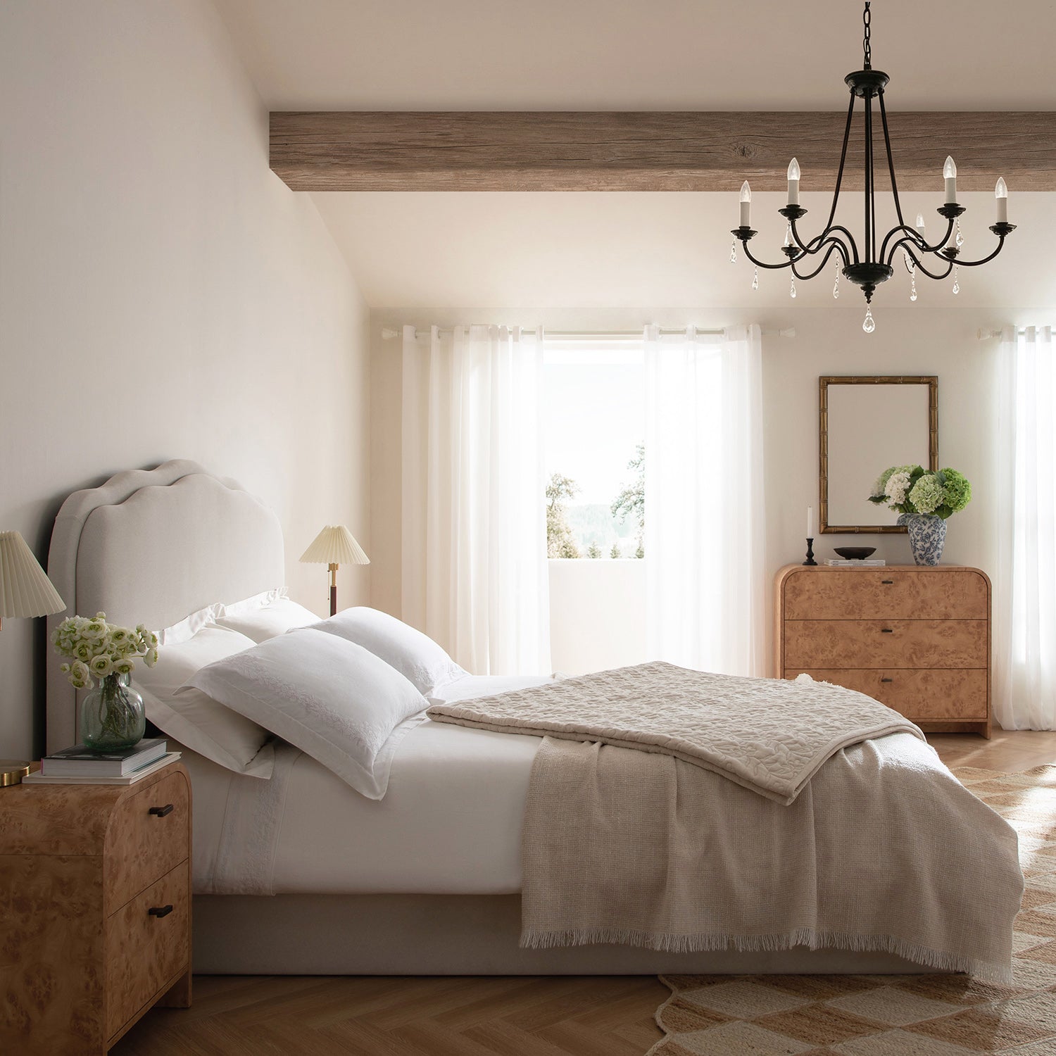 Rosamund Ottoman Storage Bed, Beige Mohair - daals