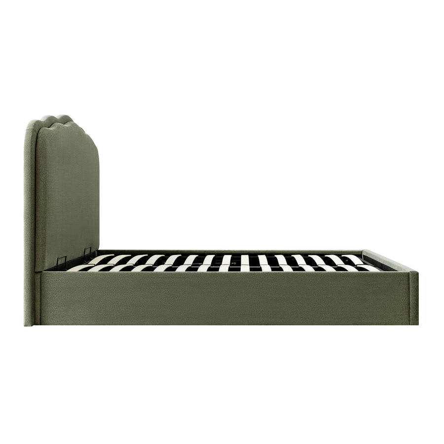 Rosamund Ottoman Storage Bed, Dried Herb Mohair - daals