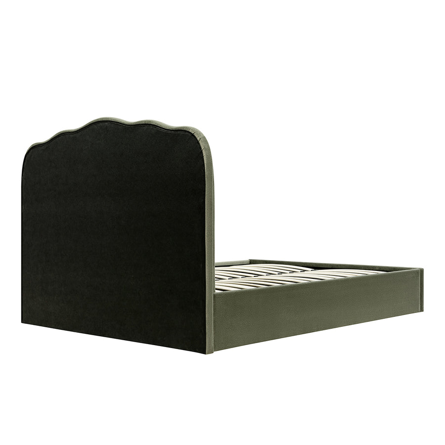 Rosamund Ottoman Storage Bed, Dried Herb Mohair - daals