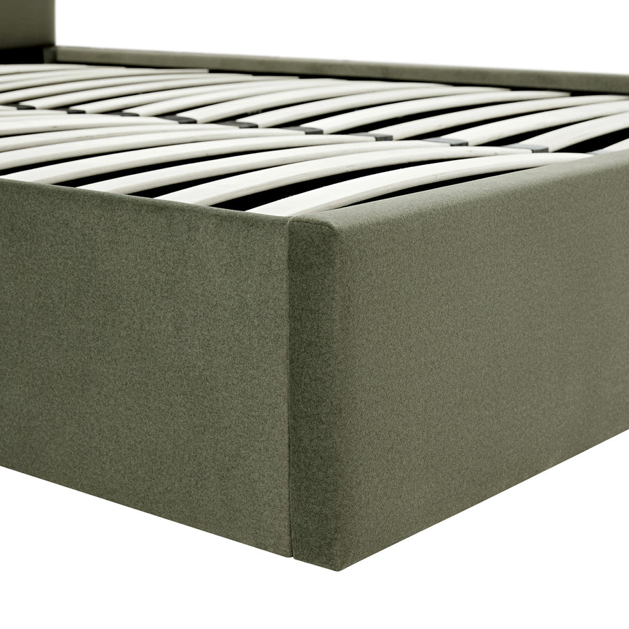 Rosamund Ottoman Storage Bed, Dried Herb Mohair - daals