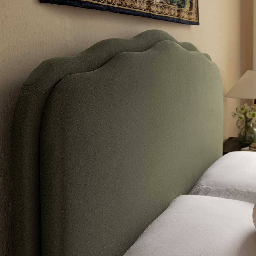 Rosamund Ottoman Storage Bed, Dried Herb Mohair - daals