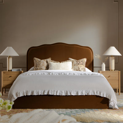 Rosamund Ottoman Storage Bed, Tobacco Velvet