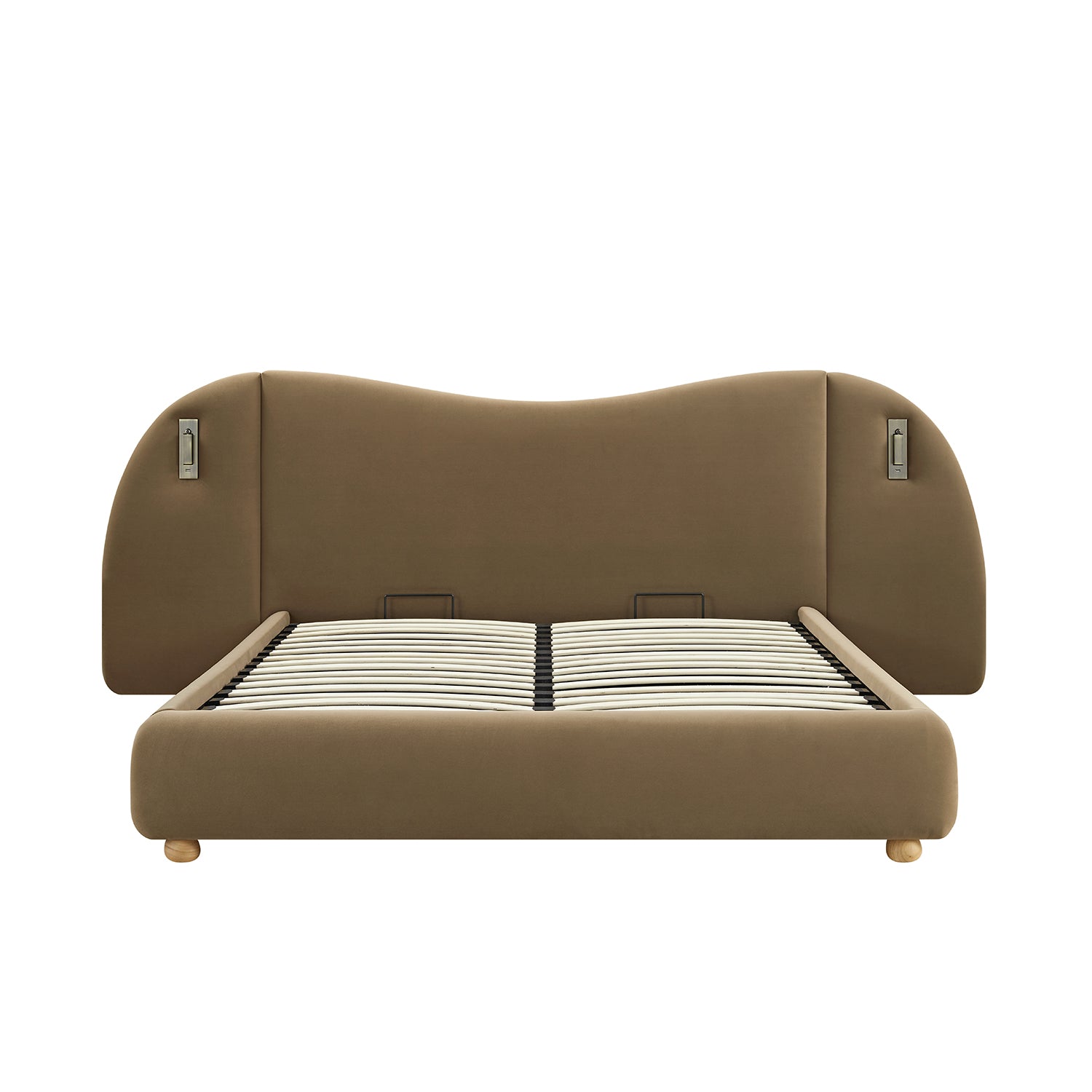 Egerie Extended Headboard Ottoman Storage Bed, Hazel Velvet