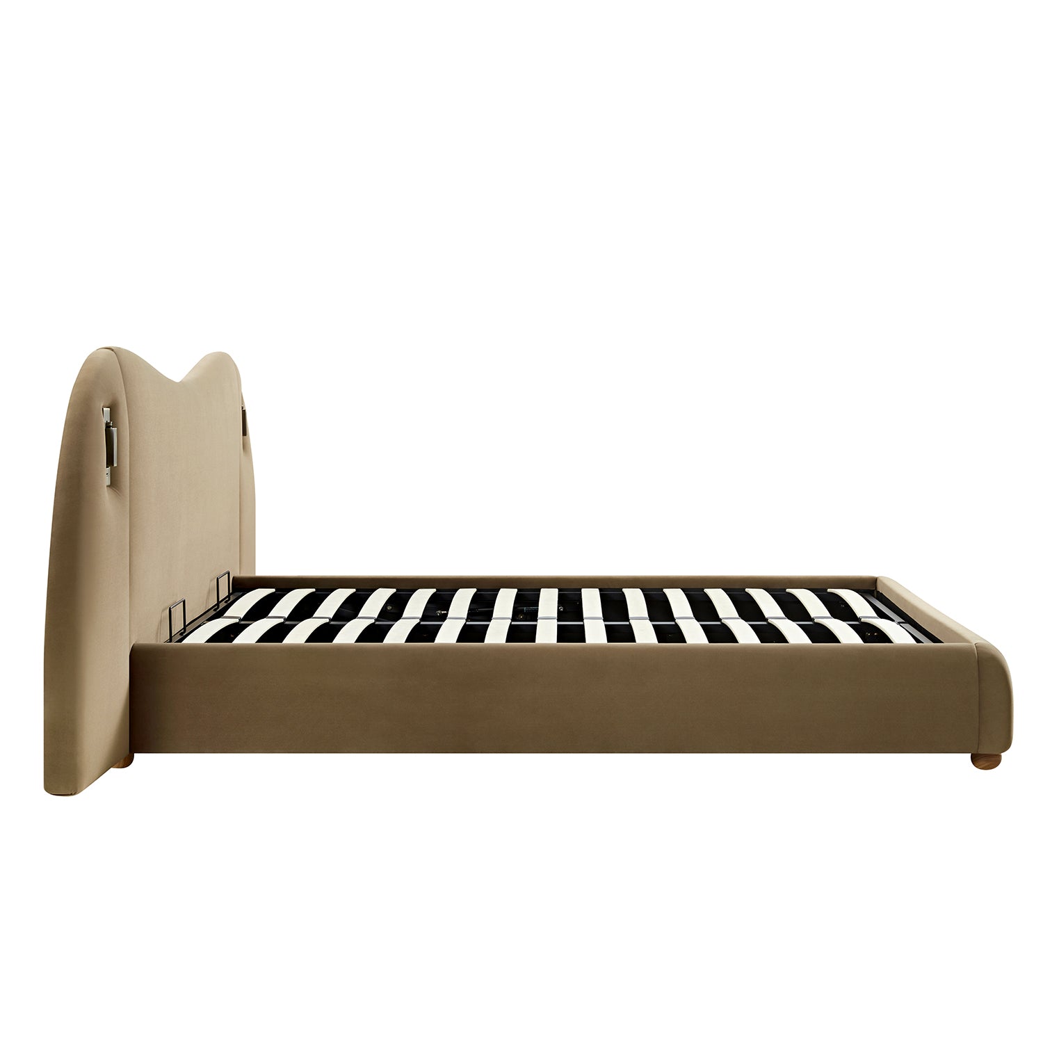 Egerie Extended Headboard Ottoman Storage Bed, Hazel Velvet