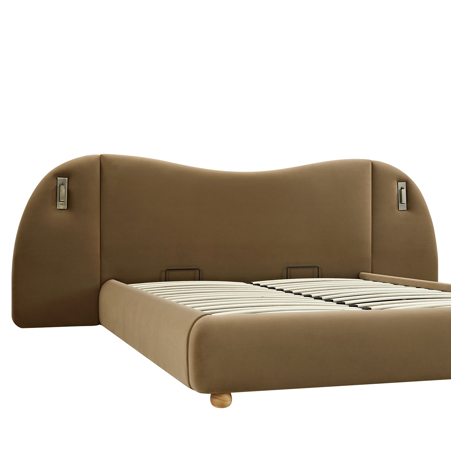 Egerie Extended Headboard Ottoman Storage Bed, Hazel Velvet