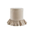 Celeste Ruffled Skirt Upholstered Storage Round Stool, Fawn Chenille - daals