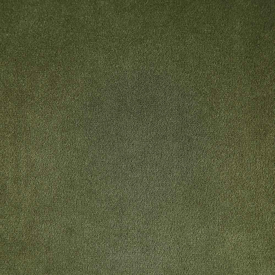 Hansel Upholstered Padded Dining Chair, Moss Green Velvet and Light Walnut Frame