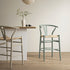 Hansel Wooden Natural Weave Counter Stool, Sage Green Frame - daals