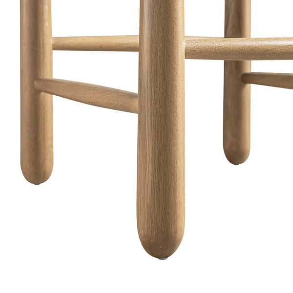Tama Counter Stool, Ecru Boucle | Natural Oak Frame