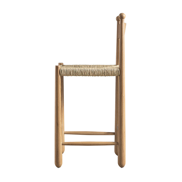Tama Counter Stool, Woven Seagrass | Natural Oak Frame - daals