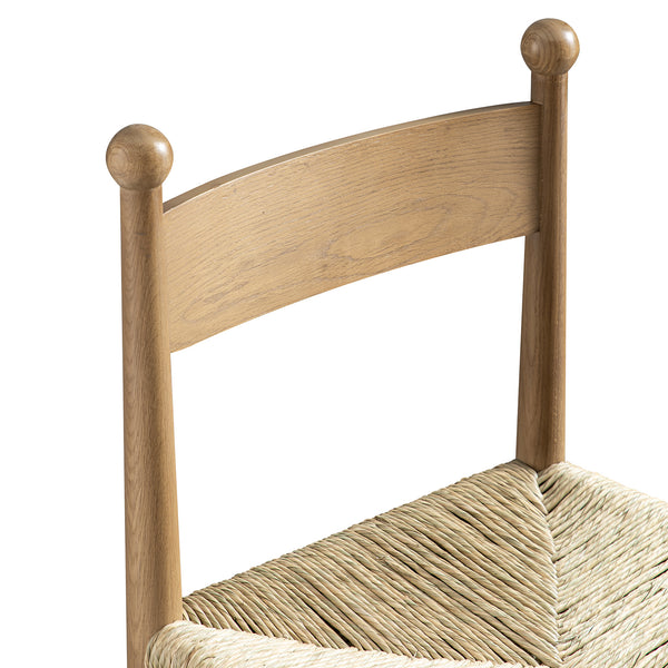 Tama Counter Stool, Woven Seagrass | Natural Oak Frame - daals