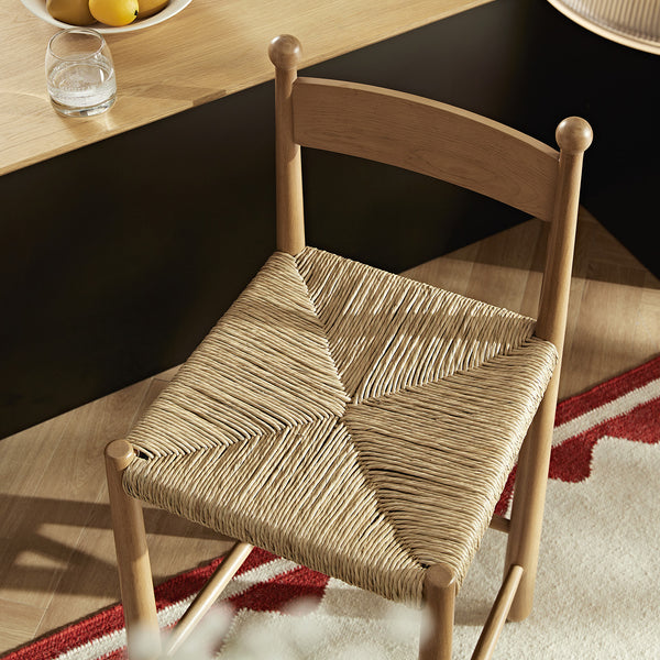Tama Counter Stool, Woven Seagrass | Natural Oak Frame - daals