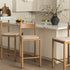 Tama Counter Stool, Light Taupe Boucle | Natural Oak Frame - daals