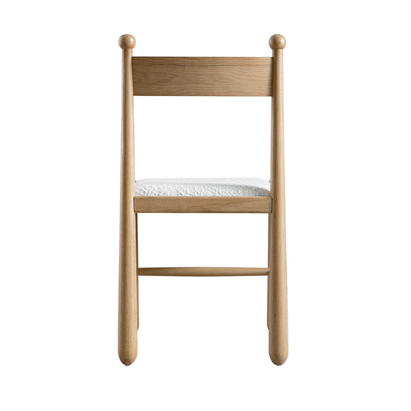 Tama Dining Chair, Ecru Boucle | Natural Oak Frame