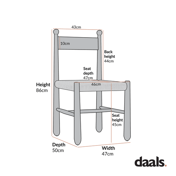 Tama Dining Chair, Woven Seagrass | Natural Solid Oak Frame