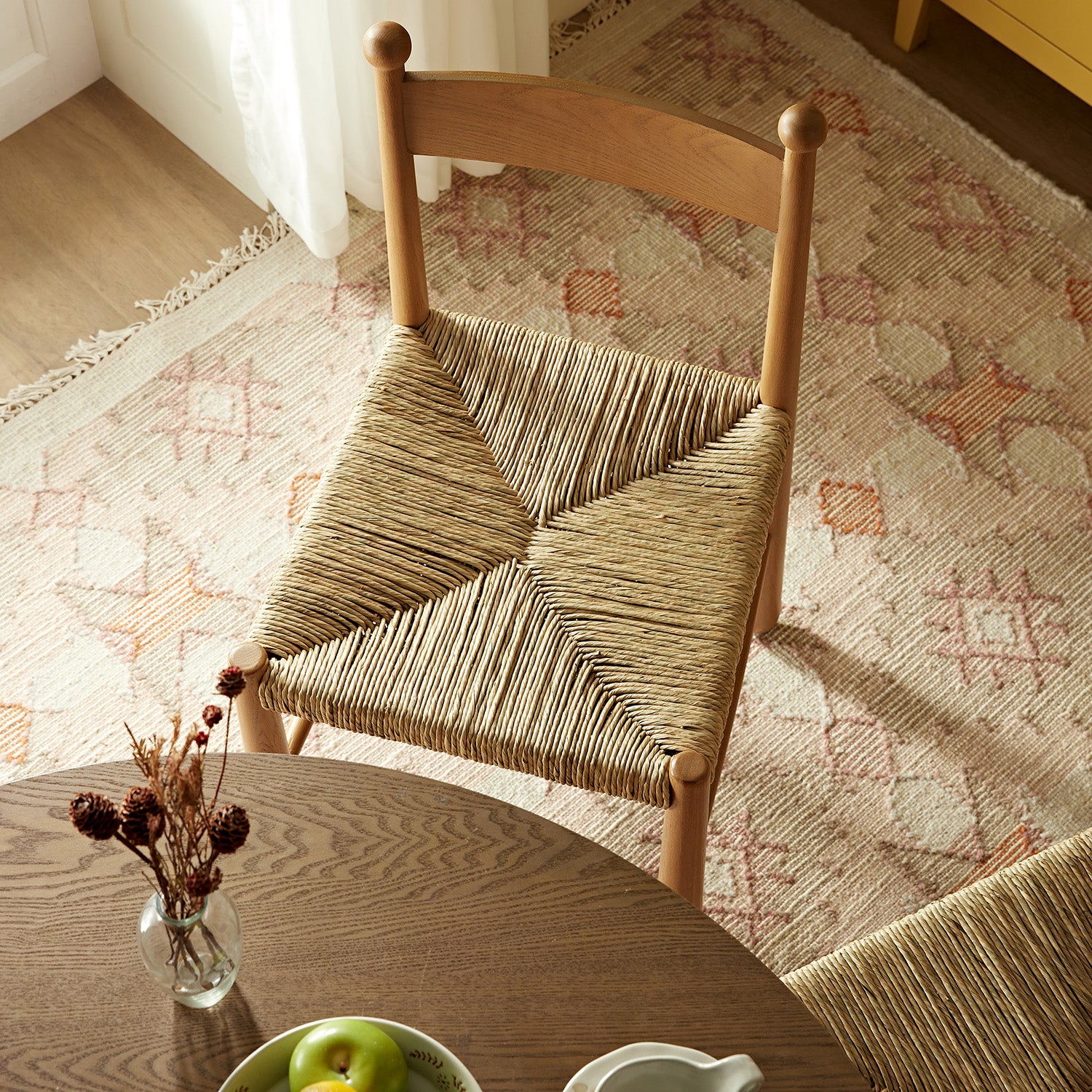 Tama Dining Chair, Woven Seagrass | Natural Solid Oak Frame