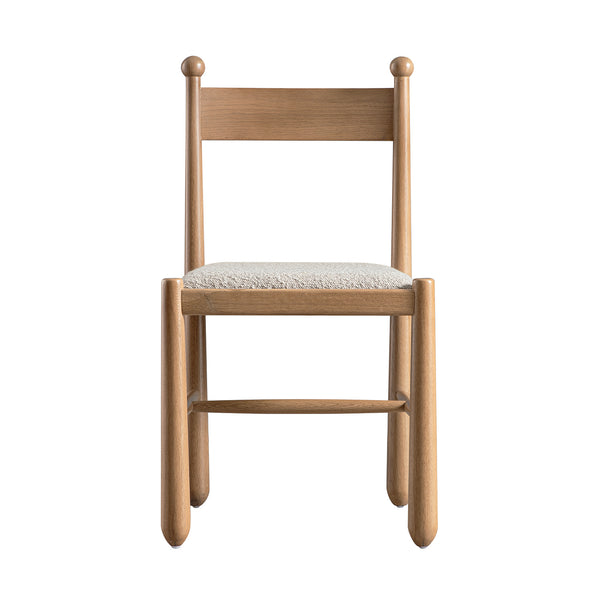 Tama Dining Chair, Light Taupe Boucle | Natural Oak Frame