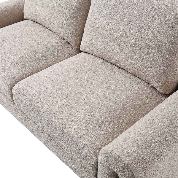 Hampstead Taupe Boucle Curved 2-Seater Sofa
