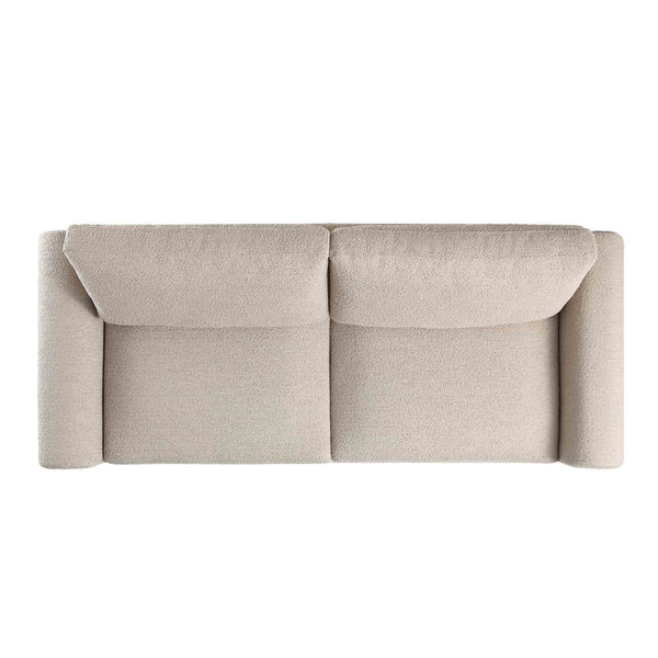 Hampstead Taupe Boucle Curved 3-Seater Sofa