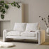 Hampstead White Boucle Curved 2-Seater Sofa