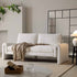 Hampstead White Boucle Curved 3 - Seater Sofa - daals