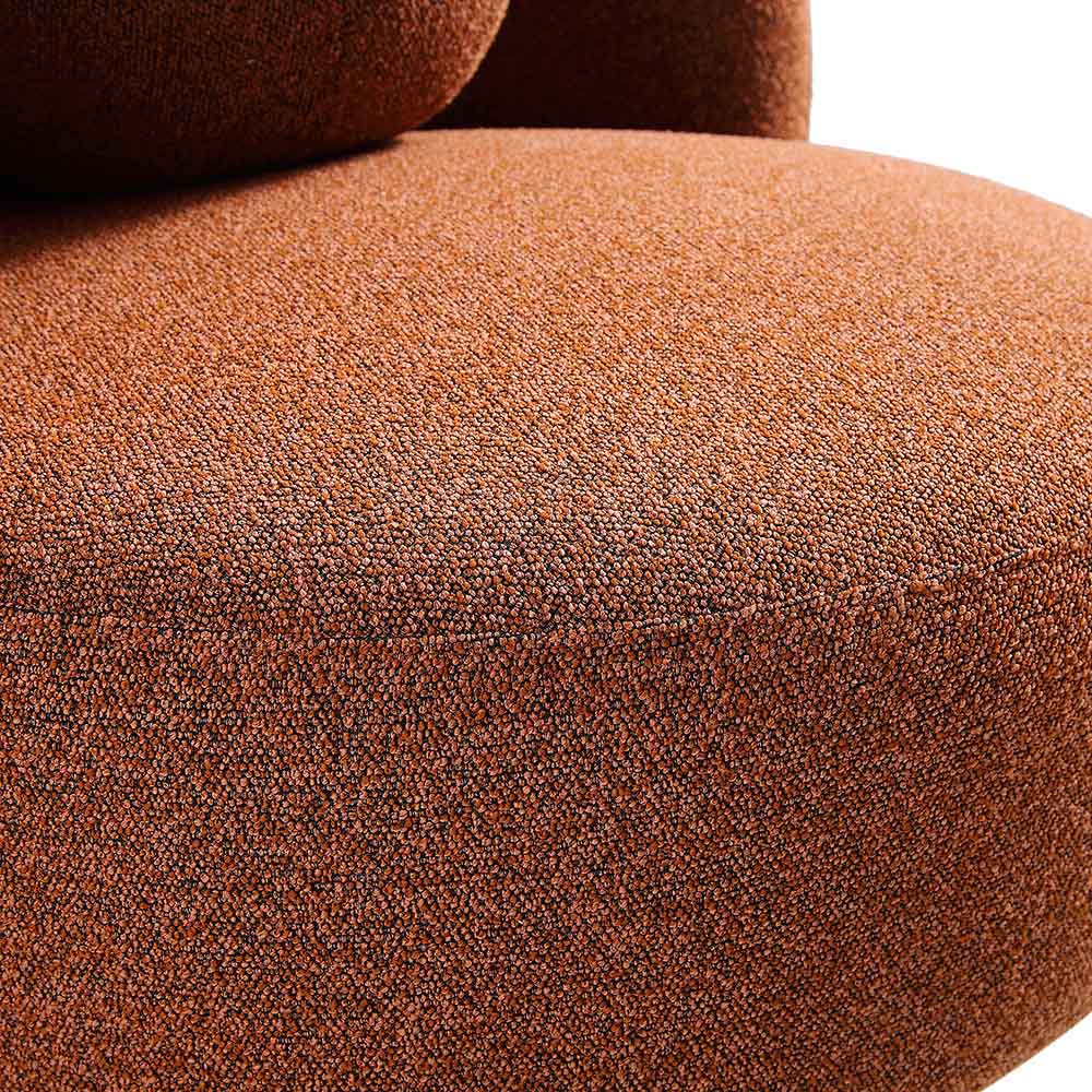 Amboise Armchair with Ball Cushion, Brick Boucle