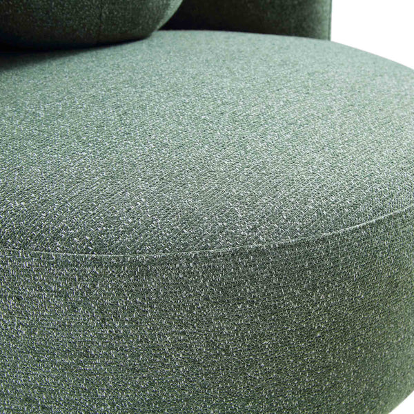 Amboise Armchair with Ball Cushion, Spruce Green Textured Fabric