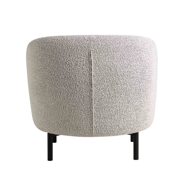 Amboise Armchair with Ball Cushion, Mist Grey Boucle