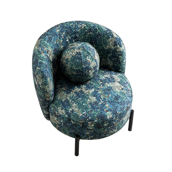 Amboise Armchair with Ball Cushion, Julien Linen Blend - daals