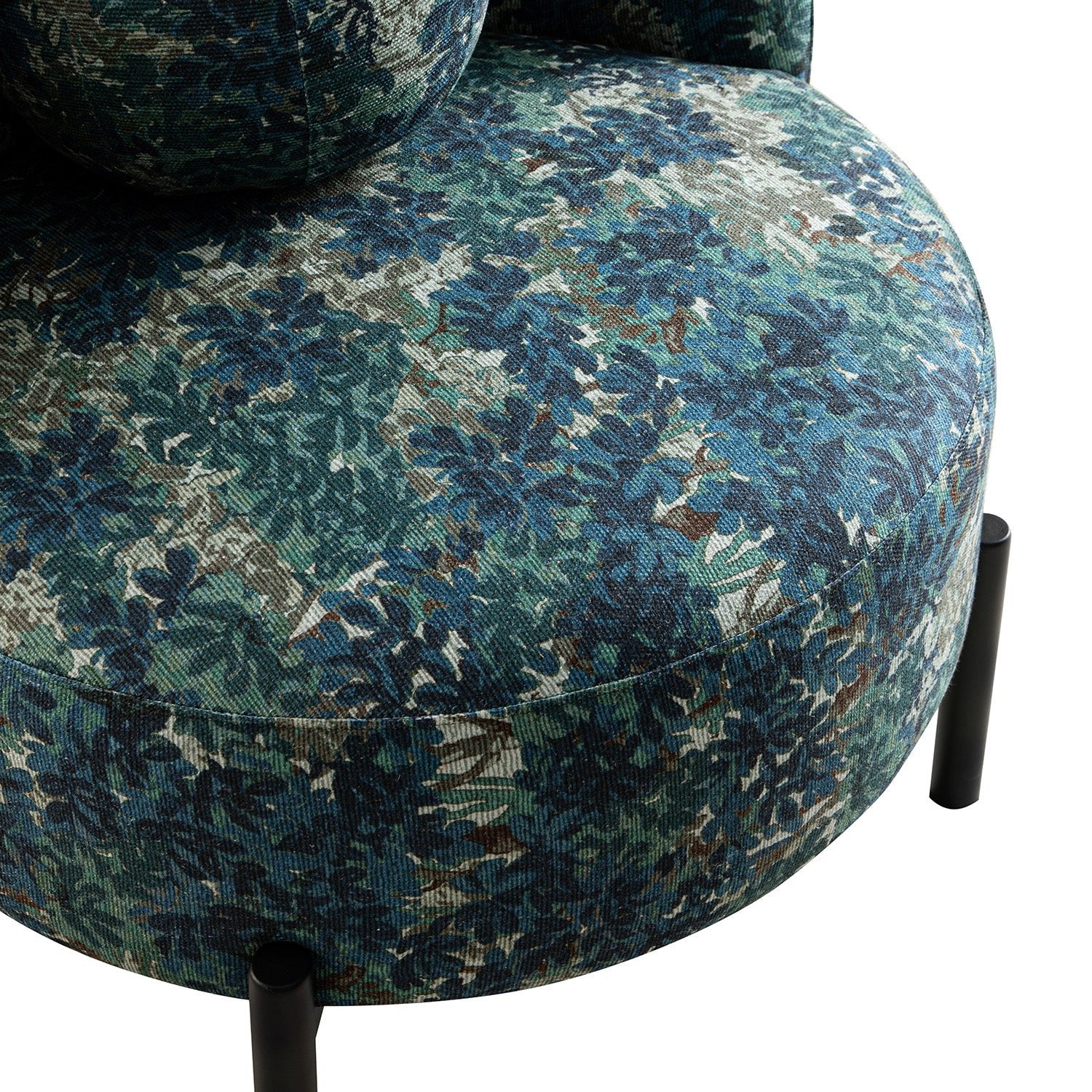Amboise Armchair with Ball Cushion, Julien Linen Blend