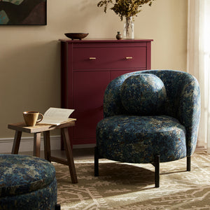 Amboise Armchair with Ball Cushion, Julien Linen Blend