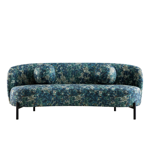 Amboise 3 - Seater Curved Sofa with Ball Cushions, Julien Linen Blend - daals