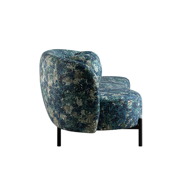 Amboise 3 - Seater Curved Sofa with Ball Cushions, Julien Linen Blend - daals