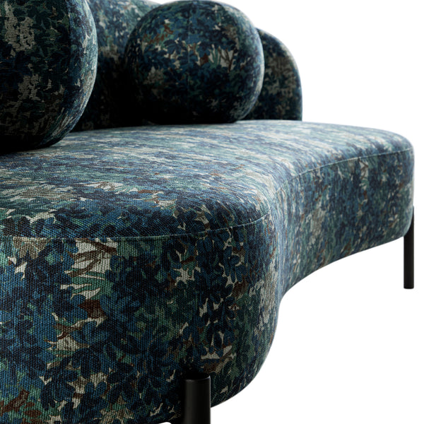 Amboise 3 - Seater Curved Sofa with Ball Cushions, Julien Linen Blend - daals