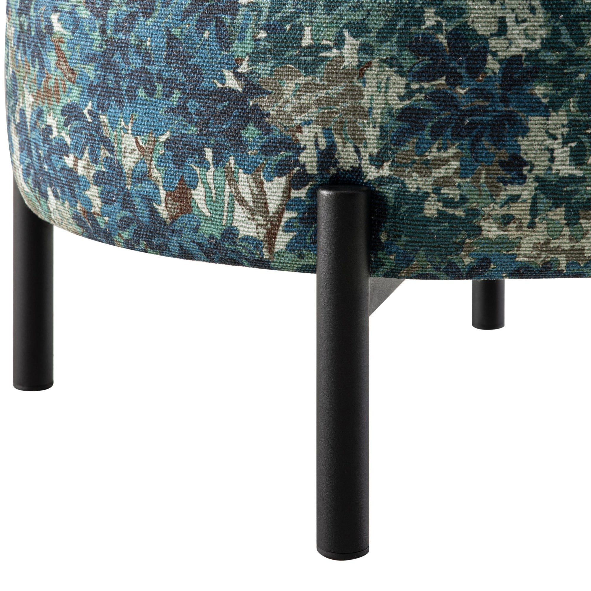 Amboise Round Storage Pouffe, Julien Linen Blend