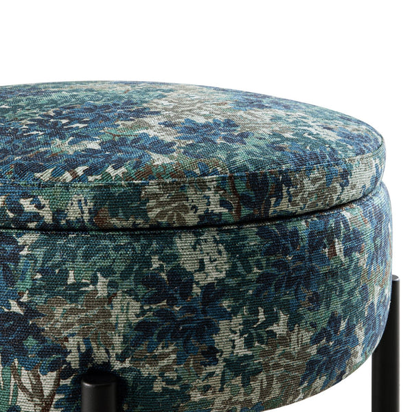 Amboise Round Storage Pouffe, Julien Linen Blend - daals