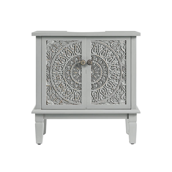Chantilly Mid Grey Carved Bathroom Undersink Unit