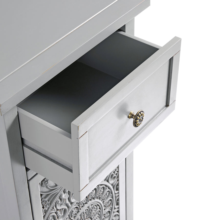 Chantilly Mid Grey Carved Bathroom Cupboard