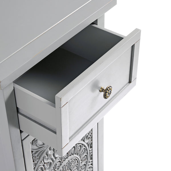 Chantilly Mid Grey Carved Bathroom Cupboard