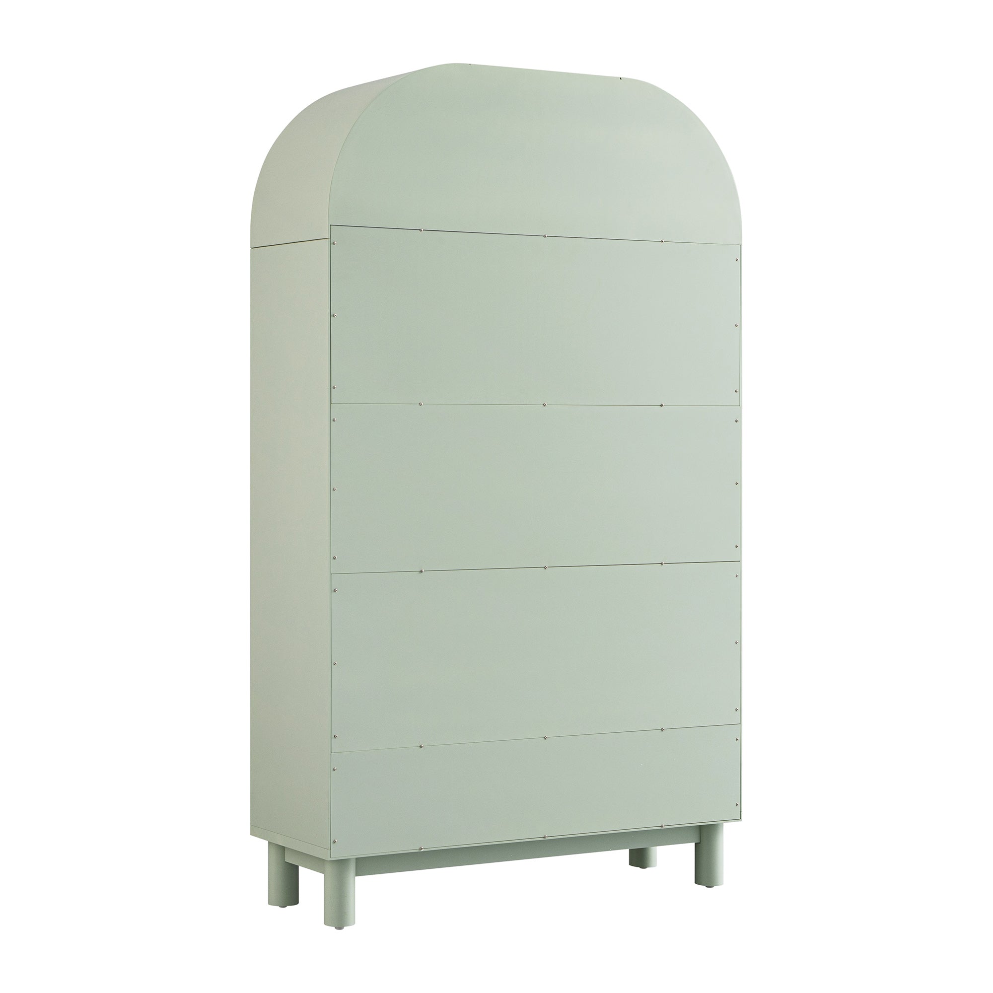 Maude Large Storage Cabinet, Muted Pistachio Ash with Raffia